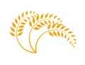 Wheat vector icon in white background Royalty Free Stock Photo