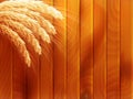 Wheat on wooden autumn background. EPS 10
