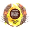 Wheat Wreath Illustration Royalty Free Stock Photo