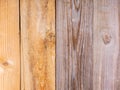 Wheatered old vertical pine wood boards close up shot Royalty Free Stock Photo