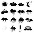 Wheather Icons Royalty Free Stock Photo