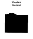 Wheatland outline map Royalty Free Stock Photo