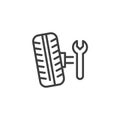 Wheel alignment line icon
