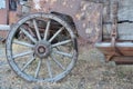 Wagon Wheel in Shaniko, Oregon Royalty Free Stock Photo