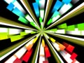 Wheel Background Shows Multicolored Rectangles And Spinning