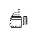 wheel balancing icon. Element of car workshop icon for mobile concept and web apps. Thin line wheel balancing icon can be used for Royalty Free Stock Photo