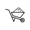 Wheel barrow icon flat vector template design trendy