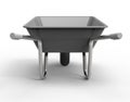 Wheel barrow isolated on a white back ground