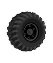 The wheel of a big truck. Tire. Stylized drawing of a car wheel. Royalty Free Stock Photo