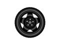 Wheel Black Disc. Vector design. White background