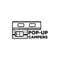 4 wheel camper logo design inspiration - Caravan logo design inspiration Royalty Free Stock Photo