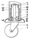 Wheel Caster, vintage illustration