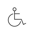 Wheel chair icon, disabled symbol vector template.Print Royalty Free Stock Photo