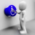 Wheel Chair Pressed Shows Physical Disability And Immobility Royalty Free Stock Photo