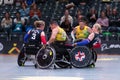 Team UK against team Autralia - Wheel chair rugby players competing at the Invictus Games 2022 in The Hague