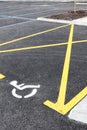 Wheel chair symbol in disabled parking permit sign