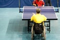 Wheel Chair Table Tennis for Disabled Persons Royalty Free Stock Photo