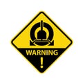 Wheel clamping in operation road sign - parking clamp warning