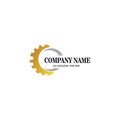 Wheel company logo, tire design vector template Royalty Free Stock Photo