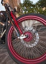 Wheel of a customized Harley Davidson