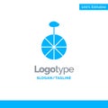 Wheel, Cycle, Circus Blue Business Logo Template