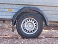 Wheel detail of vehicle drawbar trailer