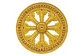 Wheel of dhamma of buddhism Royalty Free Stock Photo
