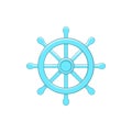 Wheel of Dharma icon, cartoon style