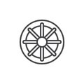 Wheel of Dharma outline icon