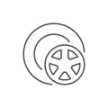 Wheel disc line outline icon Royalty Free Stock Photo