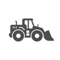 Wheel earth mover glyph icon