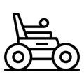 Wheel electric wheelchair icon outline vector. Scooter chair Royalty Free Stock Photo