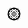 Car wheel icon. Vector illustration Royalty Free Stock Photo
