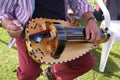 Wheel fiddle. Hurdy-gurdy.