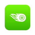 Wheel fire icon green