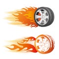 wheel and flame