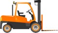 Wheel Forklift Icon in Flat Style. Vector Illustration