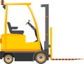 Wheel Forklift Icon in Flat Style. Vector Illustration