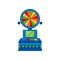 Wheel of fortune, arcade game vending machin vector Illustration on a white background