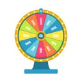 Wheel of fortune background. Vector lucky roulette illustration.