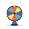 Wheel of fortune background. Vector lucky roulette illustration.