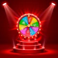 Wheel of fortune on the catwalk. Royalty Free Stock Photo