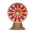 Wheel of fortune 3d object isolated on white background Royalty Free Stock Photo