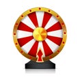 Wheel of fortune isolated vector object on white background. Royalty Free Stock Photo