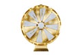Wheel of fortune isolated on white background. Casino concept, luck, luck, gambling, gambling establishments. 3D illustration, 3D