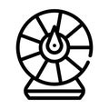 Wheel of fortune line icon vector illustration