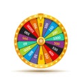 Wheel Of Fortune lottery luck illustration. Casino game of chance. Win fortune roulette. Gamble chance leisure Royalty Free Stock Photo