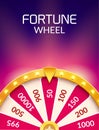 Wheel Of Fortune lottery luck illustration. Casino game of chance. Win fortune roulette. Gamble chance leisure