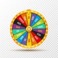 Wheel Of Fortune lottery luck illustration. Casino game of chance. Win fortune roulette. Gamble chance leisure