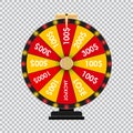 Wheel of Fortune, Lucky Icon with Place for Text. Vector Illustration